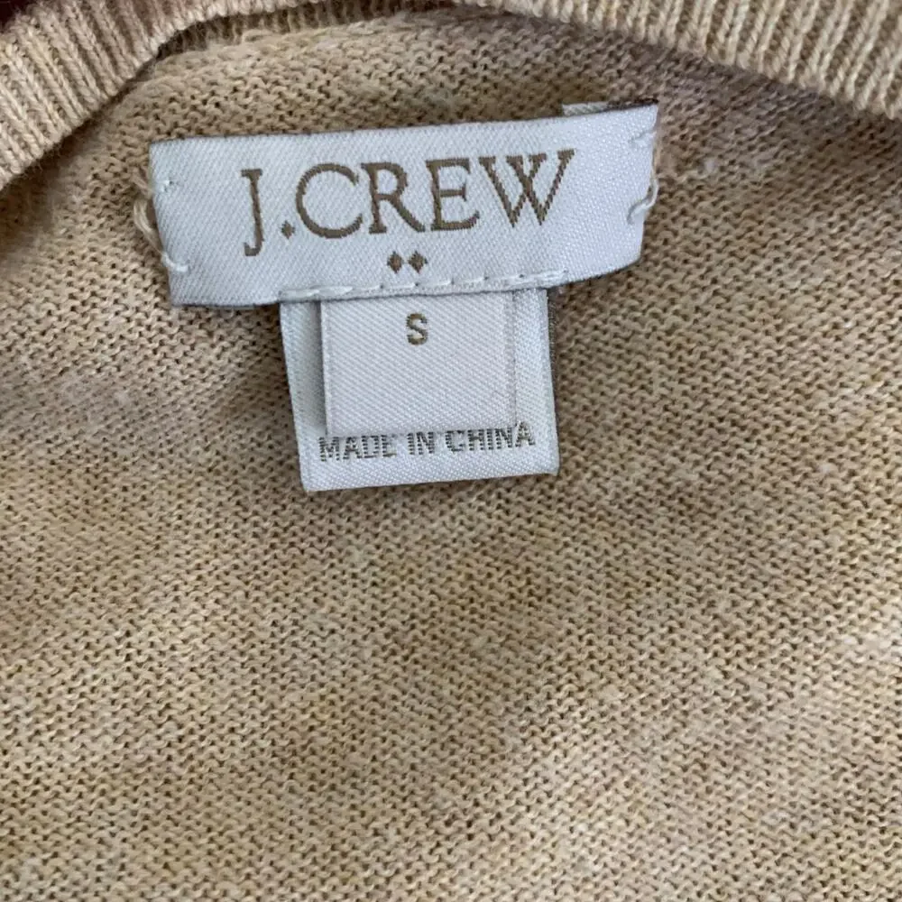 J. Crew Factory Embroidered Cheetah Teddie Sweater Size Small - Picture 8 of 9